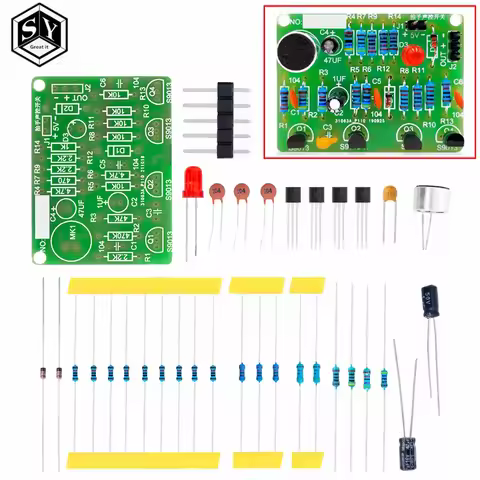 Electronic Acoustic Clap Control Switch DIY Kit Sound Sensor Electronic Circuit DIY Suit Integrated