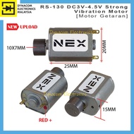 RS-130 DC3V-4.5V Strong Vibration Motor Project Motor Shaking Motor[ Motor Getaran ]