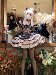 Váy Lolita Black Pink JSK Áo Vest Nữ Mùa Xuân Hè Thu Đông Váy Mini Không Tay Pure Desire GENTLE Váy