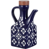 Ceramic Olive Oil Dispenser 8.5 Oz Decorative Olive Oil Dispenser with Handle &amp Wooden Stopper Re