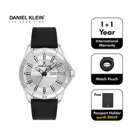 Daniel Klein Men Analog Black Leather Watch DK.1.13975