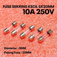 (PER 5 PIECES) 10A 250V GLASS FUSE 5X20MM SMALL FUSE