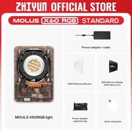 ZHIYUN MOLUS 60W X60 RGB / Bi-Color COB แฟลชวิดีโอไฟกระเป๋า LED แบบพกพากลางแจ้งเติมไฟสตูดิโอถ่ายภาพ