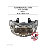 [✅Ready] Orimoto - Reflektor Lampu Depan Motor Beat 2020 + Led Honda