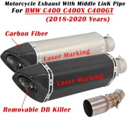For BMW C400 C400X C400GT C 400 X GT 2018 2019 2020 Motorcycle Exhaust System Modified Carbon Fiber 