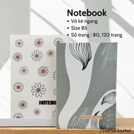 HUERARUMO B5 80-120 page horizontal notebook, high quality 80gsm paper, 5 volumes - 10 volumes, offs