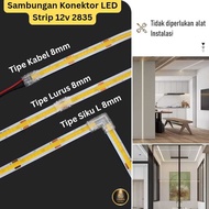 12v 2835 SMD/COB Led Strip Connector 8mm Clip Led Strip Connector