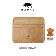 MAURO 100% Leather 🟫 Card Holder Wallet Business Card Holder Credit Card Holder Name Card Holder Dom