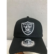 NE La Raiders Trucker Jepun LA Raiders Team Black Cap NE Baseball Cap Snapback Adjustable