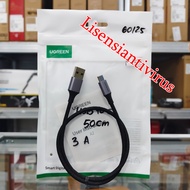 USB to C UGREEN Data Cable USB Charger Cable A to Type C Fast Charging QC 3.0 5V3A 60125 0.5m