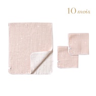 [10mois] Made In Japan Three-Layer Gauze Bath Towel (2 Pcs) Cross Star Color|