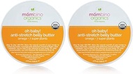 Mambino Organics Anti-Stretch Mark Cream for Pregnancy – 2-Pack Nonsticky, Organic Belly Butter with