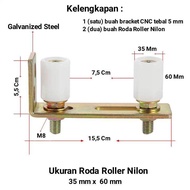 MINIMALIS Bracket Roller Nilon Rumah Roda Atas Penuntun Pintu Pagar Dorong Untuk Besi Stainless Kayu