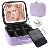Makeup Bag with LED light Mirror Vanity Case Beauty Box Portable Travel Cosmetic Bag etoile  vanity 