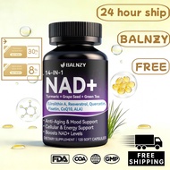 NAD Supplement with Nicotinamide Riboside Resveratrol, Quercetin, CoQ10, Alpha Lipoic Acid Boost NAD