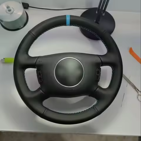 Car Steering Wheel Cover Microfiber Leather For Audi A2 (8Z) A3 (8L) Sprotback A4 (B5 B6) Avant A6 (
