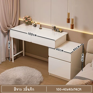 โต๊ะเครื่องแป้ง โต๊ะแต่งหน้า โต๊ะเครื่องแป้งไม้ สไตล์มินิมอล ขนาด100+40x40x74CM แข็งแรง มีของพร้อมส่