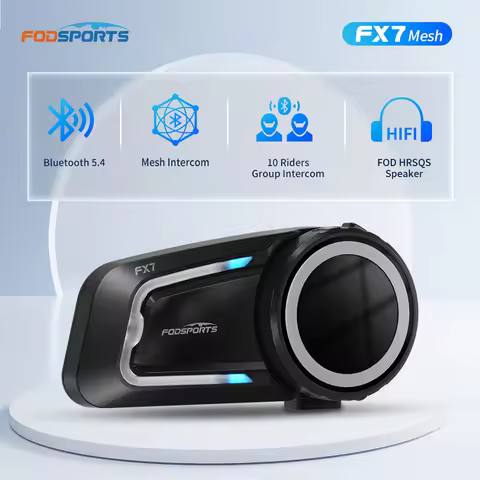 Fodsports FX7 Mesh Motorcycle Intercom Bluetooth Helmet Headset BT Interphone