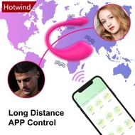 HOTWIND G Spot Dildo Wireless Vibrator Bluetooth For Women APP Remote Control Egg Vibrator Panties Sex Toy M8U9