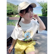 2026CT302 Pure Cotton Dropped Shoulder Children T Printed Style 90-170COD Casual All-Match