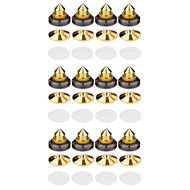 (LARI) 12x Gold Speaker Spike with Floor Discs Stand Foot Isolation Spikes Professional Speaker Acce