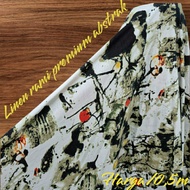 KATUN PREMIUM LINEN RAMI FABRIC WITH ABSTRACT MOTIF - LINEN FABRIC WITH ABSTRACT MOTIF - COTTON FABR