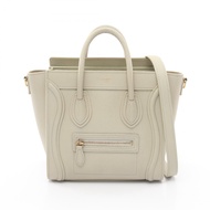 【二手】 CELINE Luggage Nano Shopper 手提包 189243 淺綠色皮革 Luggage Nano Shopper 女士二手 B