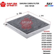 SAKURA  CAC18120 CABIN AIRCON FILTER activated charcoal , MITSUBISHI OUTLANDER EX, ASX, RVR, LANCER VIII, LANCER EVOL