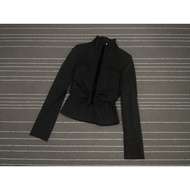 runway GUCCI TOM FORD AW04 purple velvet trimmed ruched zip jacket S