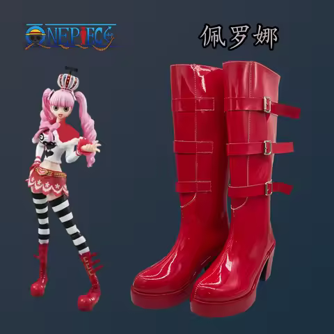 Anime ONE PIECE Perona Cosplay Shoes Boots Halloween Party Uniforms Costumes for Women Girls Fancy H