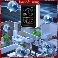 AOTO Air Quality Monitors Indoor PPM2 5 PM10 CO2 CO TVOC HCHO Humidity Temperature Detectors Large D