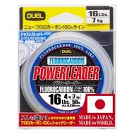 DUEL HARDCORE Fluorocarbon Line, 16 lbs. HARDCORE POWERLEADER FC, 50m, 16 lbs., Natural Clear, H3339