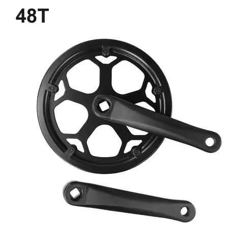 Bike Crankset Single Chainring Bicycle CrankArm Set 48T 40T 52T 170mm Replace Crankset Square Hole F