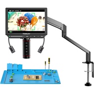 TOMLOV TM4K-AF Flex Arm Autofocus 4K  8" Screen Digital Microscope with HDMI Micro Soldering Microsc