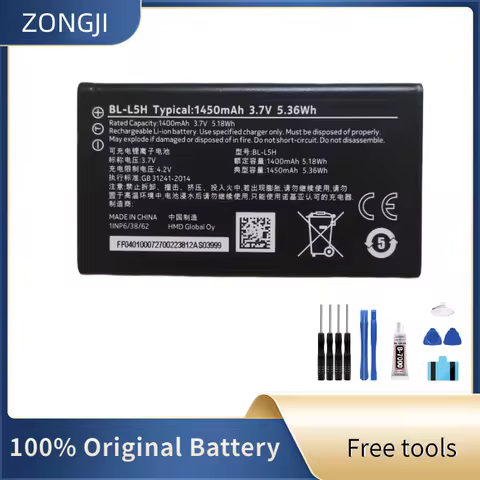 ZONGJI New Compatible Battery For Nokia 105 4G 110 4G125 150 (2023 Edition) Battery 1450mAh BL-L5H B