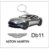 Aston Martin Db11 silver keychain 2d