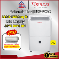Firenzzi | FDX-7000 Dehumidifier | 60L per day | Anti-frost protection | Time setting: 24h | 除濕機 | 除
