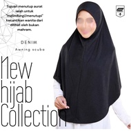 Tudung Sarung Labuh Denim Berdagu 3XL