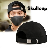 Topi Saiz Besar Tanpa Tepi Gaya Maskulin Retro Kanvas Kopiah Tembikai Jenama Fesyen Tidak Panas Hat