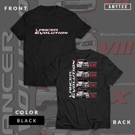Mitsubishi 2025 fashion Lancer Evolution 7 8 9 10 Turbo Jdm Car Automotive T-shirt (microfiber T-shi