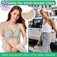 4 Pack Castor Oil Breast Pads Reusable Organic Castor Oil Pad Washable Soft Castor Oil Breast Packs SHOPTKC5088