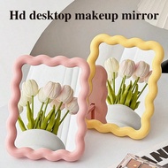 1pc Foldable High Definition Makeup Mirror, Desktop Cosmetic Mirror With Dopamine Design, 90 Degree 
