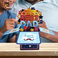 KOZEEY 3D FatherS Day Card Handmade with Message Note Happy Fathers Day Card