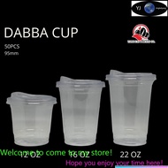Dabba Cup with Strawless Lid / PP CUP 50pcs- AAA