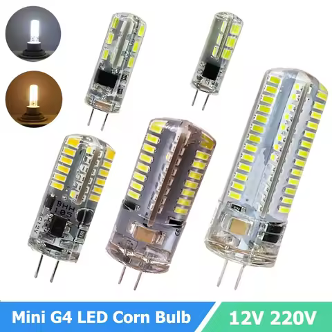Pop G4 LED Corn Bulb 2W 3W 5W 9W 12W 3000-6000K Silicone Lamp 12V 220V Corn Light Replace 20W-120W H