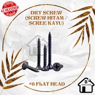 DRYWALL SCREW SCREW HITAM SCREW KAYU 6 FLAT HEAD
