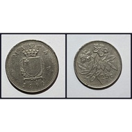 Malta Coin, 25 Cents 1995.