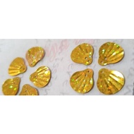 Rainbow Gold Shell Bead Sequins - 5 grams
