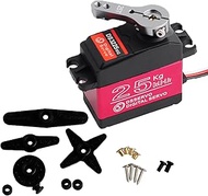 Wishiot DS3225MG RC Digital Servo 25Kg Waterproof Servo Full Metal Gear 180 Degree for 1/8 1/10 DIY 