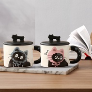 Cute 3D Cat Ceramic Mug – Cat-Shaped Lid Cup, Unique Design for Gifts or Collections